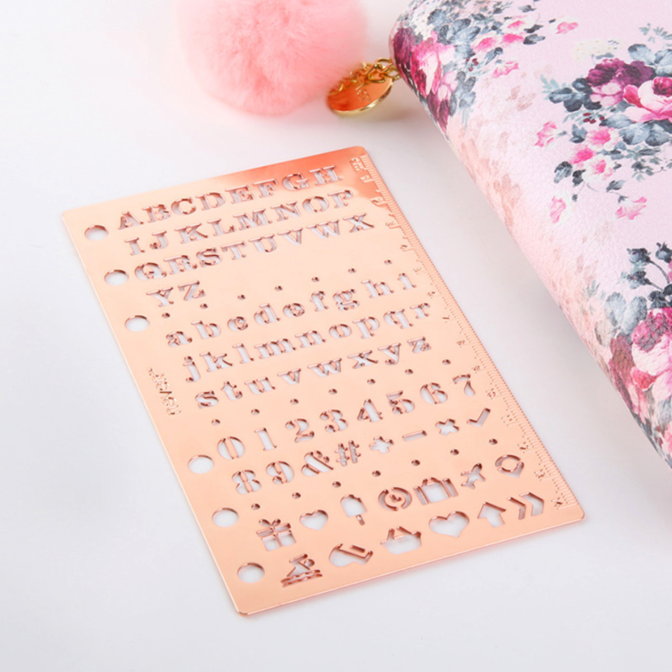 Rose Gold Planner Stencil & Ruler