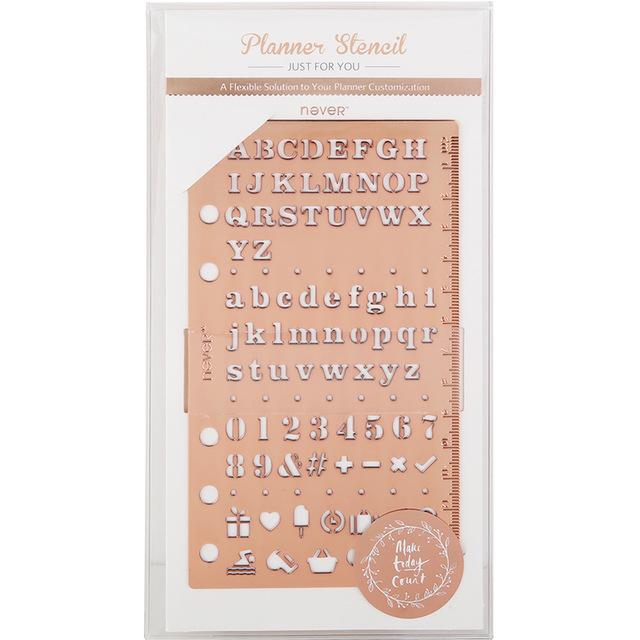 Rose Gold Planner Stencil & Ruler