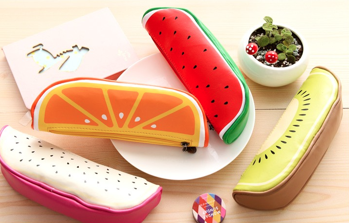 Fruit Shaped Leather Pencil Case