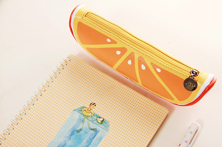 Fruit Shaped Leather Pencil Case