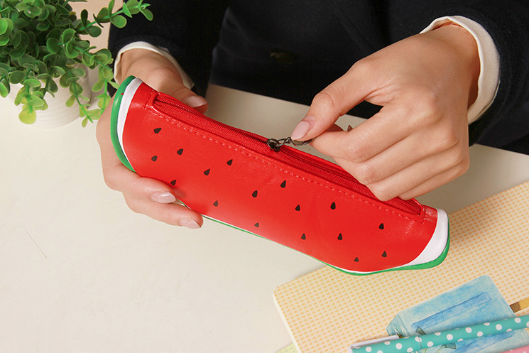 Fruit Shaped Leather Pencil Case