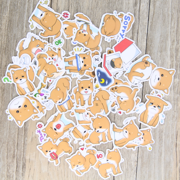 Shiba Inu Puppy Stickers