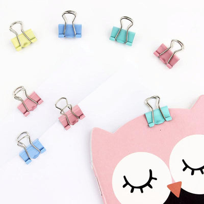 Mini Candy Color Binder Clips 25-pack