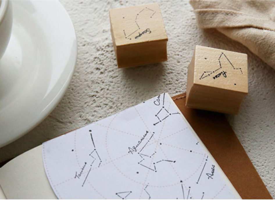 Star Constellation Wooden Stamp