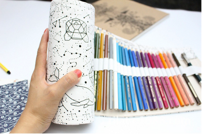 Star Constellations Roll Up Pencil Case