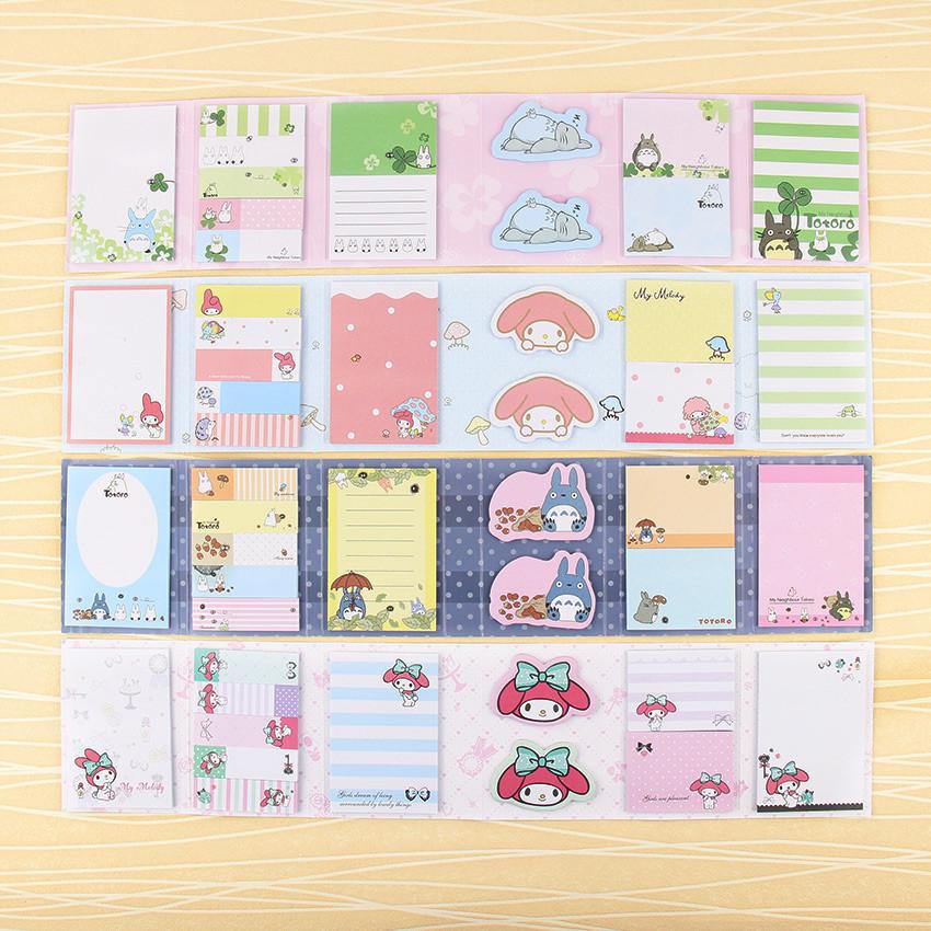 Totoro & My Melody Sticky Memo Set