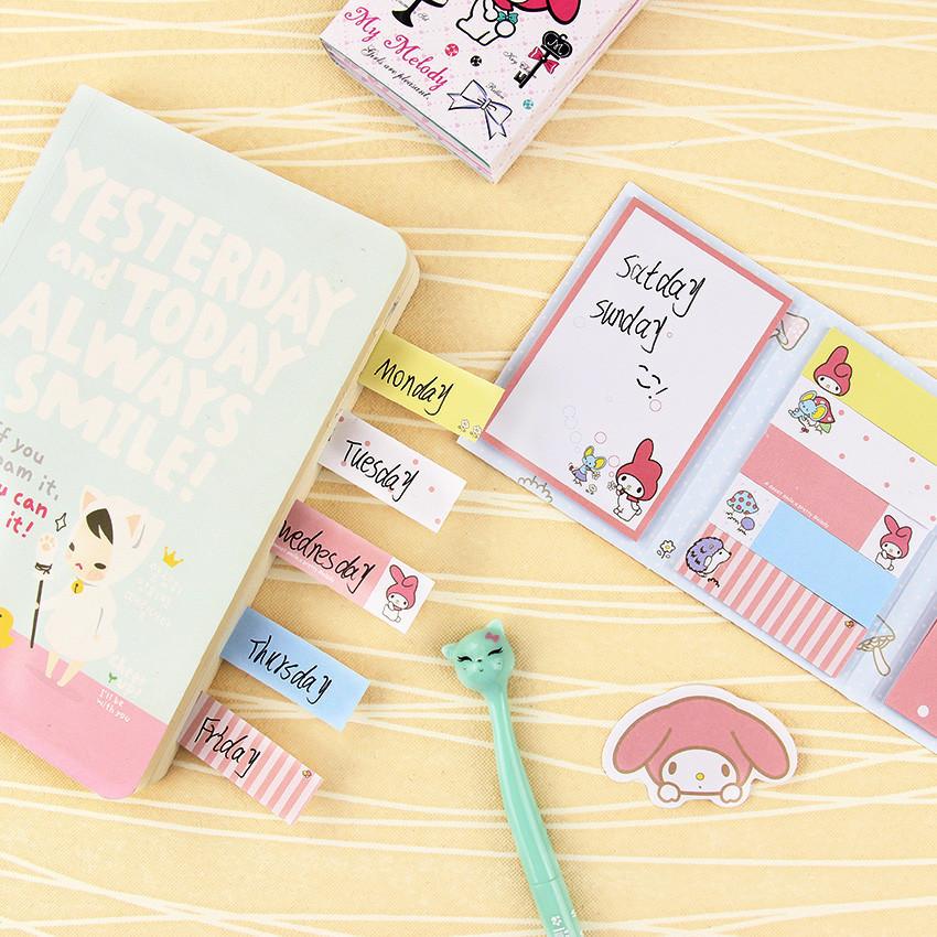 Totoro & My Melody Sticky Memo Set