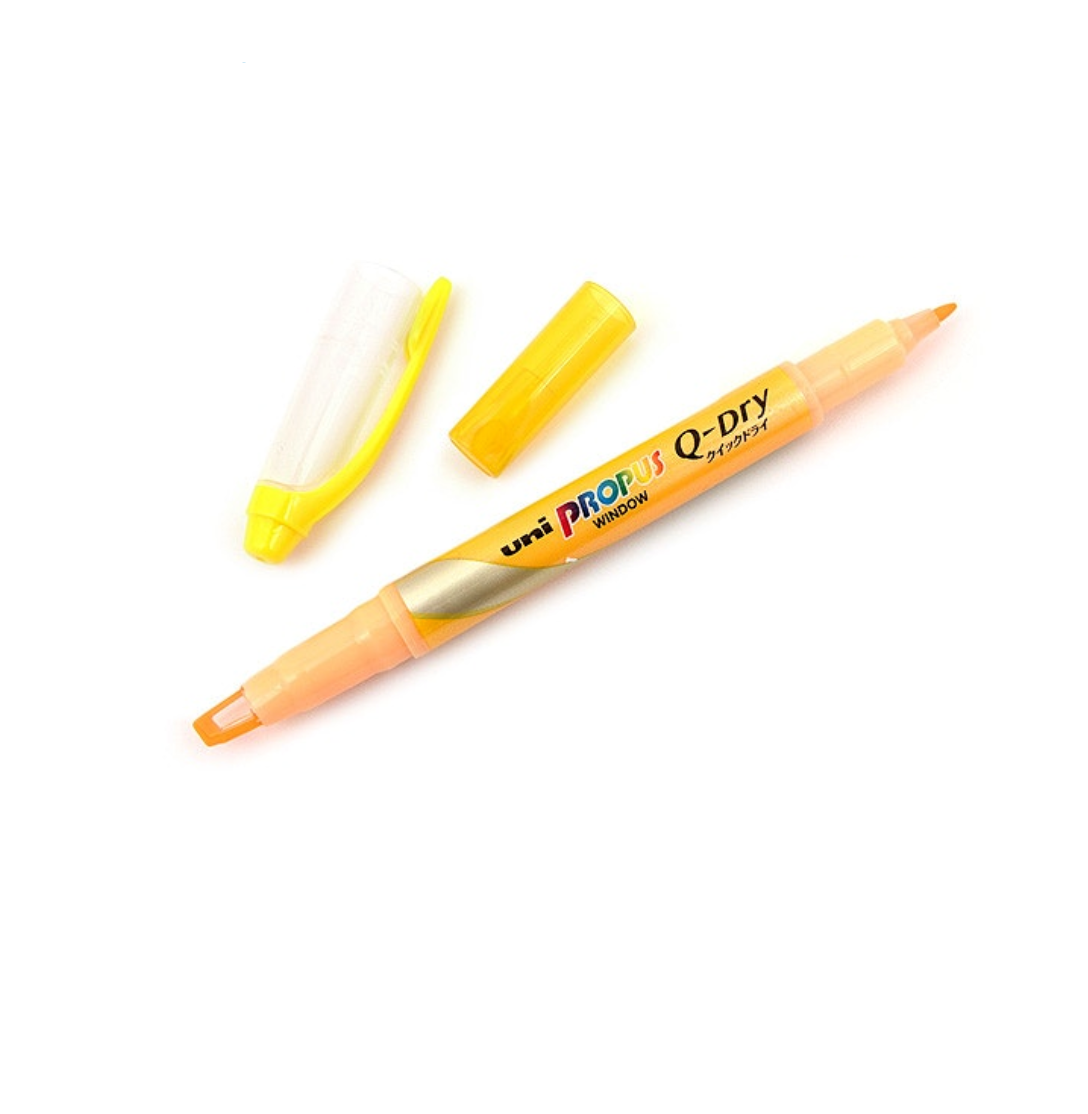 Uni Propus Q-Dry Window Highlighter: 10 Color Set
