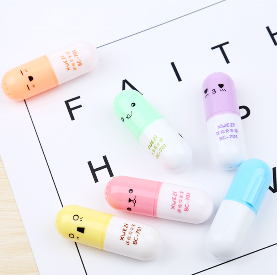 Vitamin Pill Highlighter Set