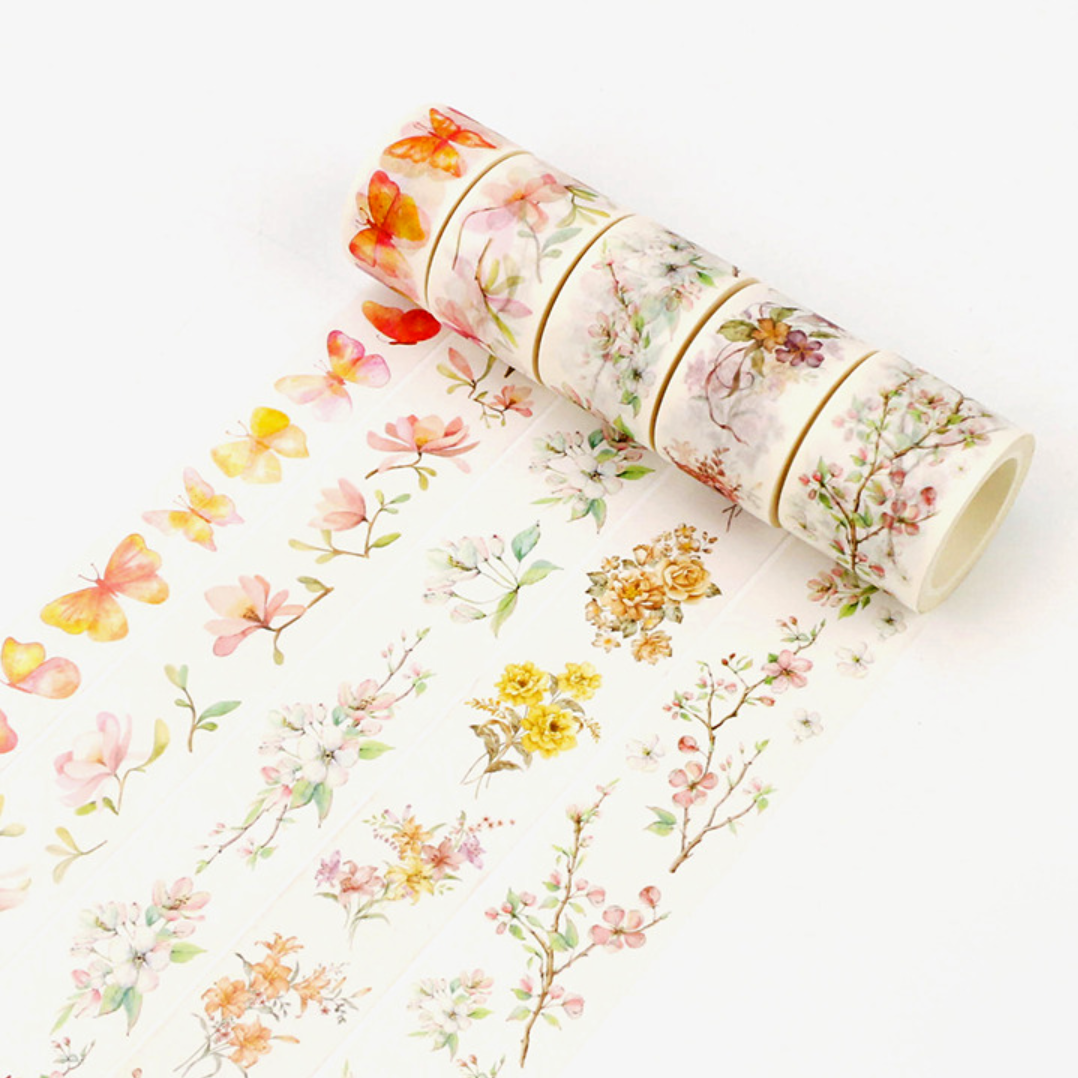 Japanese Landscape Floral Washi Tape (7 Designs) – Original Kawaii Pen