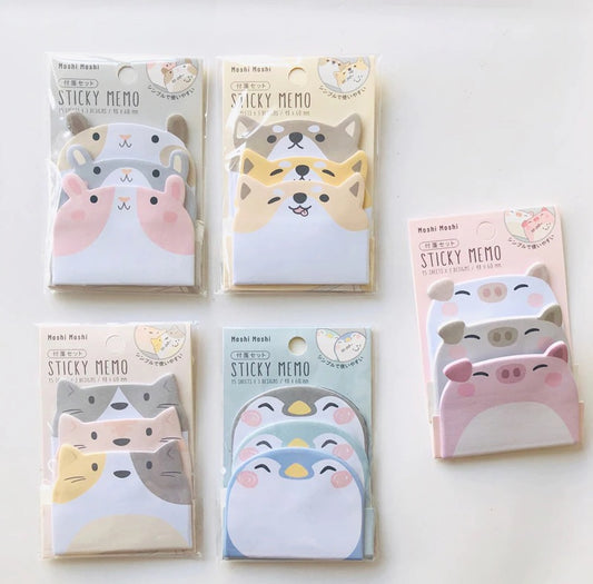 Kawaii Animal Sticky Notes