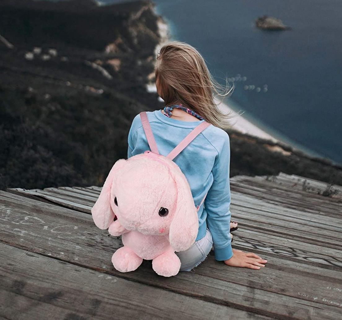 Kawaii Cute Bunny Backpack & Plush Toy