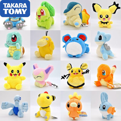 Takara Tomy 8 Polegada Original Pokemon Pikachu Squirtle Plush