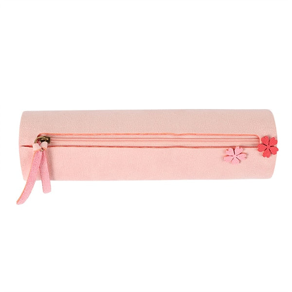 Sakura Solid Color Cylinder Pencil Case