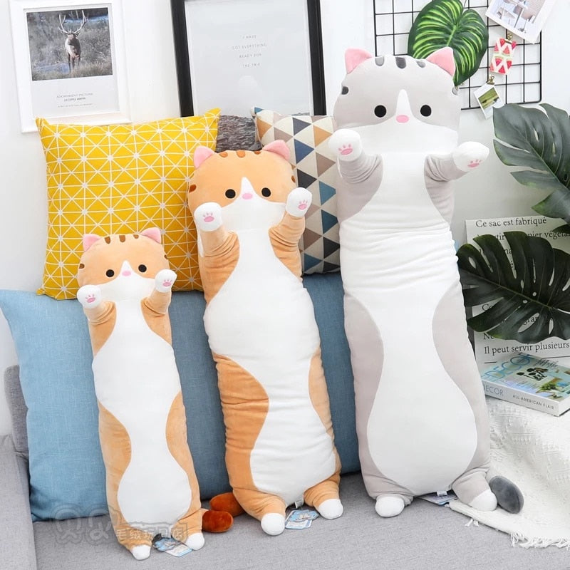 Stand Up Long Cat Soft Stuffed Plush Animal Pillow Cushion - Cutsy