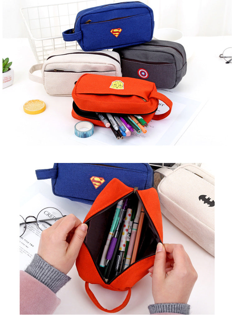 Superhero Canvas Pencil Case