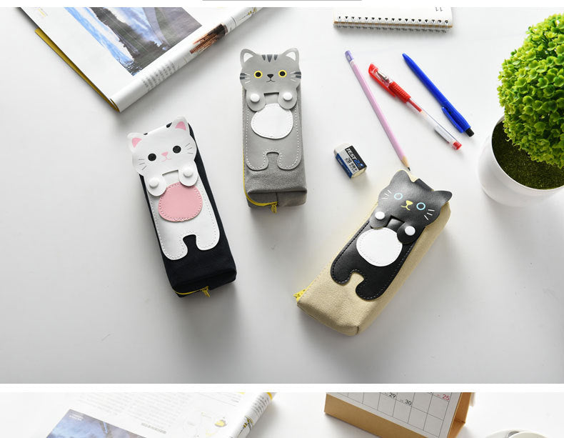 Cat Print Pencil Case - Japanese Kawaii Pen Shop - Cutsy World