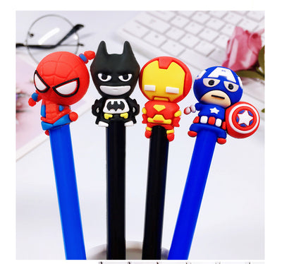 Cute Marvel Characters & Batman Gel Pens (4pcs)