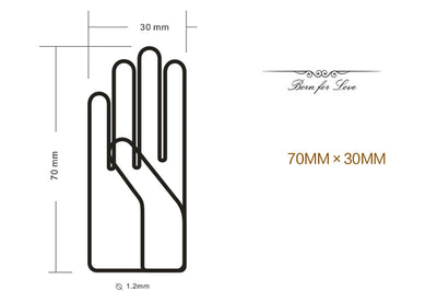 Kawaii Hand Shaped Hollow Metal Bookmark Paper Clip