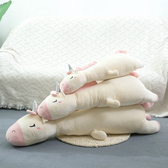 Kawaii Sleeping Unicorn Hugging Plush