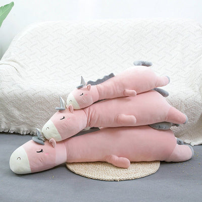 Kawaii Sleeping Unicorn Hugging Plush