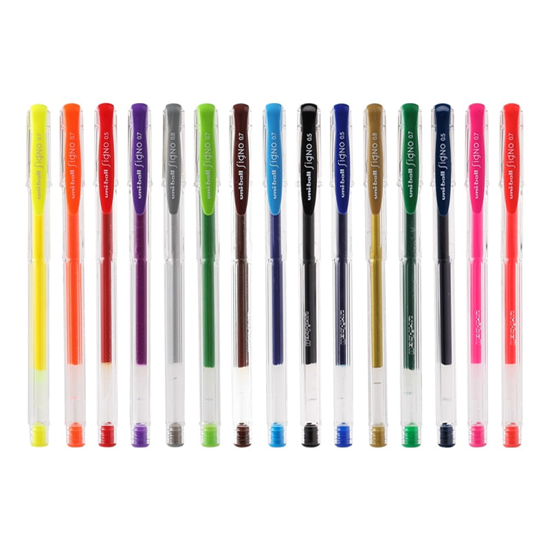 Multiple Colour Uni-ball UM-100 Signo Standard Ballpoint Gel Pen 0.5/0.7/0.8mm