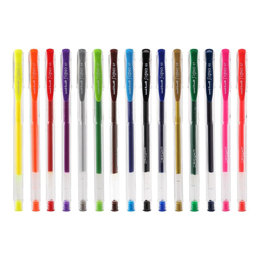 Multiple Colour Uni-ball UM-100 Signo Standard Ballpoint Gel Pen 0.5/0.7/0.8mm