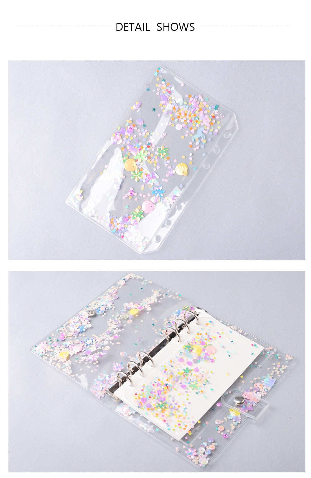 Transparent A6 Notebook Journal Agenda Planner Cover & Divider