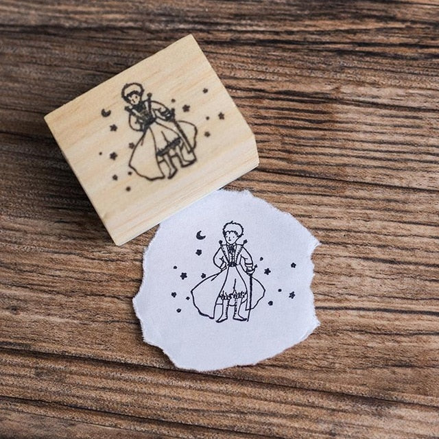 Little Prince Wooden Rubber Stamps