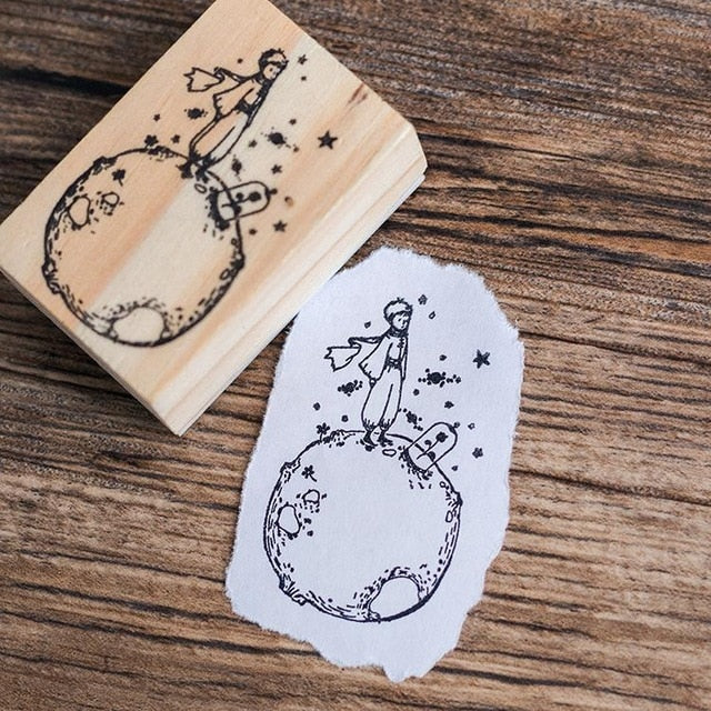 Little Prince Wooden Rubber Stamps