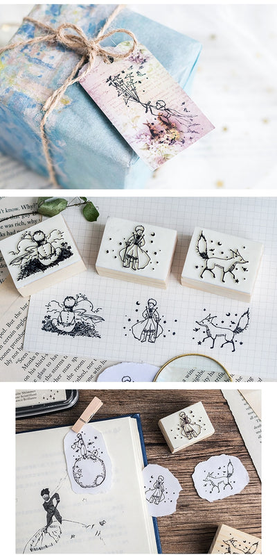 Little Prince Wooden Rubber Stamps