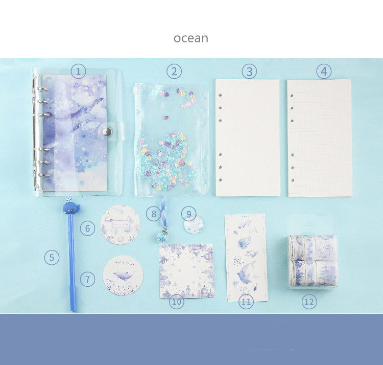 Kawaii Japanese Style A6 Spiral Notebook Planner Set