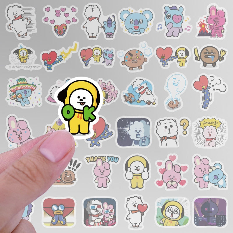 Kpop BT21 Waterproof Stickers