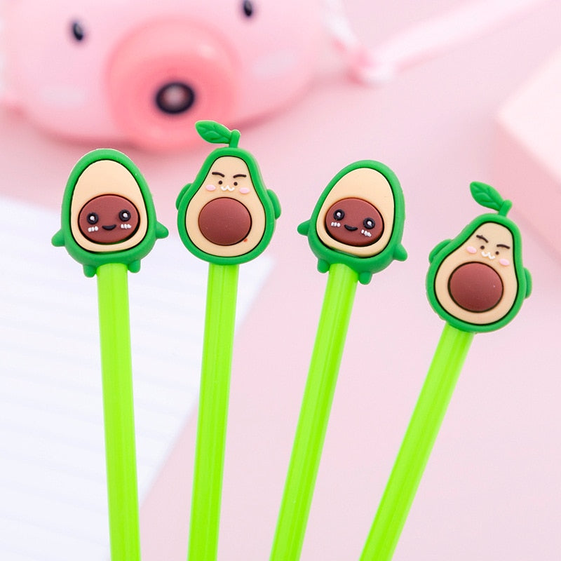 Happy Face Avocado Gel Pen Set (4 pcs/lot)