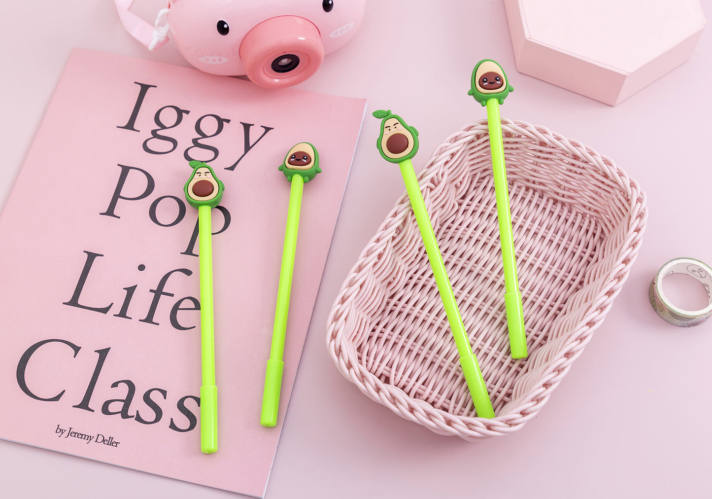 Happy Face Avocado Gel Pen Set (4 pcs/lot)