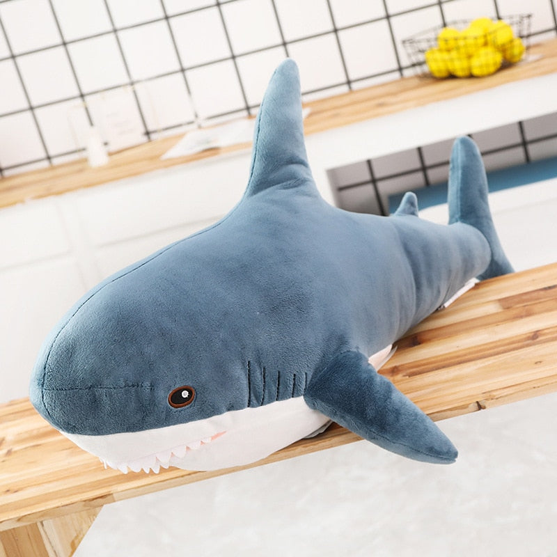 GIANT SHARK PLUSH TOY CUSHION DOLL