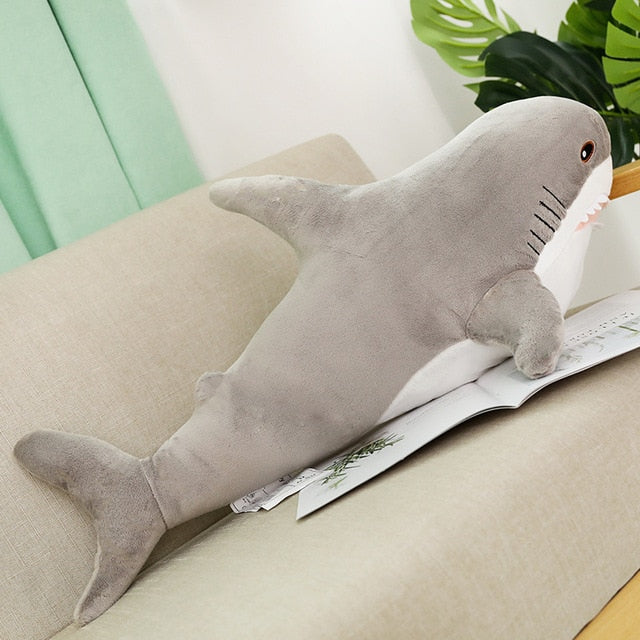 GIANT SHARK PLUSH TOY CUSHION DOLL