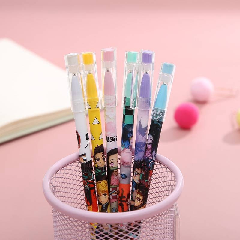 Demon Slayer Kimetsu no Yaiba Erasable Gel Pen (1 Set 6 Pcs)