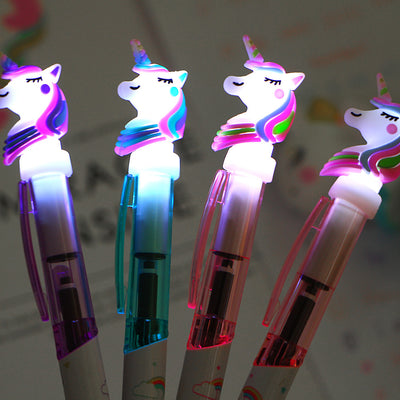 Lighting Rainbow Unicorn Pen - Cutsy World