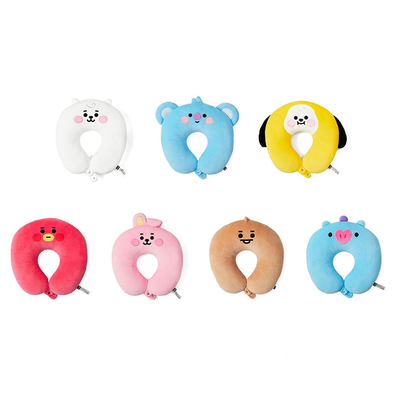 Kawaii BTS Plush Doll U Shaped Travel Pillows