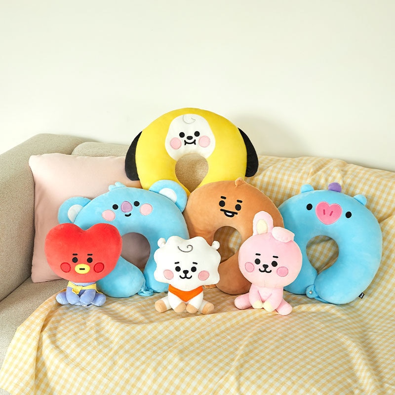 Kawaii BTS Plush Doll U Shaped Travel Pillows