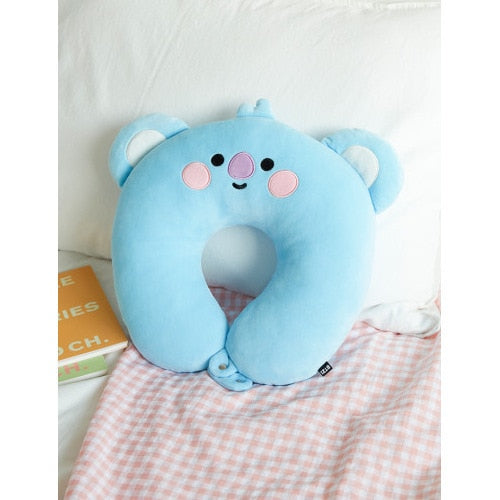 Kawaii BTS Plush Doll U Shaped Travel Pillows