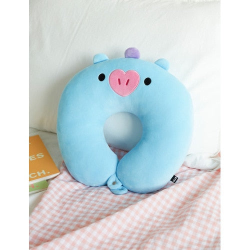 Kawaii BTS Plush Doll U Shaped Travel Pillows