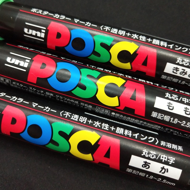 UNI POSCA PC-1M PC-3M PC-5M Set MARKER / GRAFFITI PEN