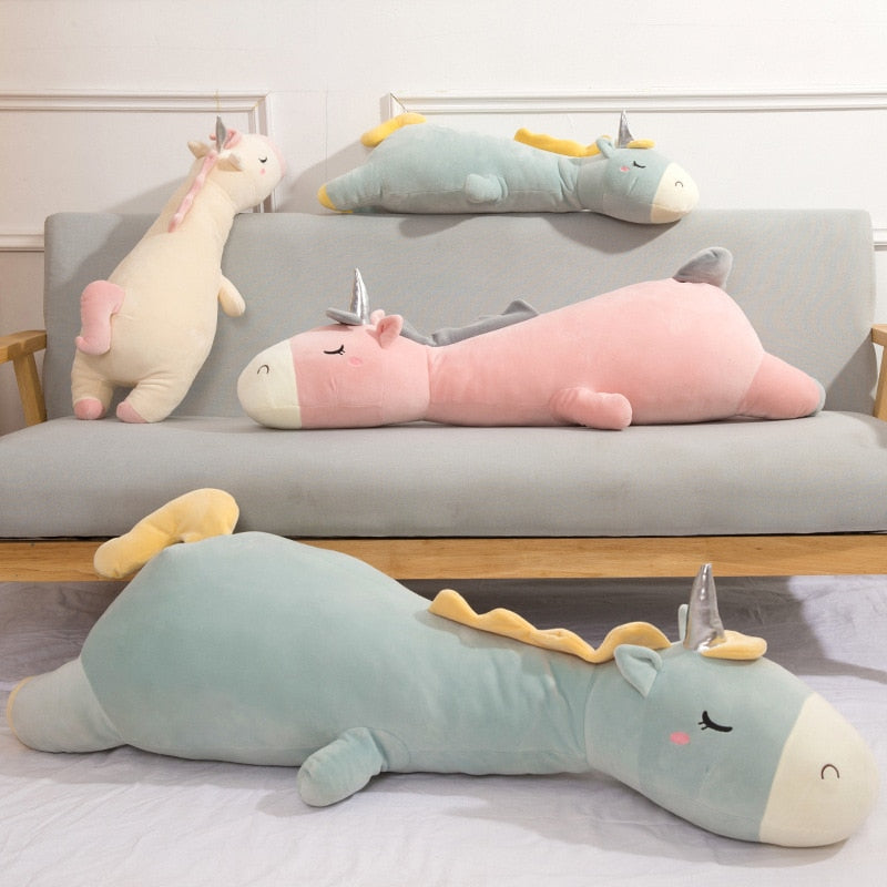 Kawaii Sleeping Unicorn Hugging Plush