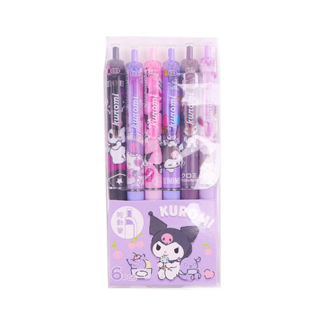 Kawaii Kuromi Cartoon Gel Pen 6pcs/set