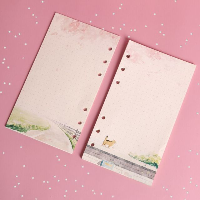 Kawaii Cat And Sakura A6 Planner Refills