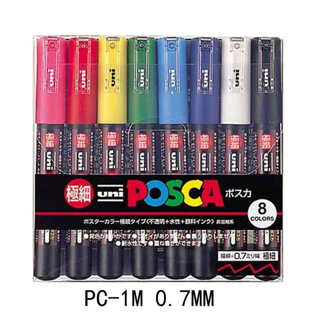 UNI POSCA PC-1M PC-3M PC-5M Set MARKER / GRAFFITI PEN