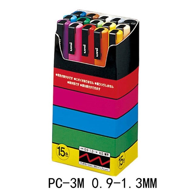 1 Set Of Uni Posca Marker Pen Set Pc-1m Pc-3m Pc-5m Pop