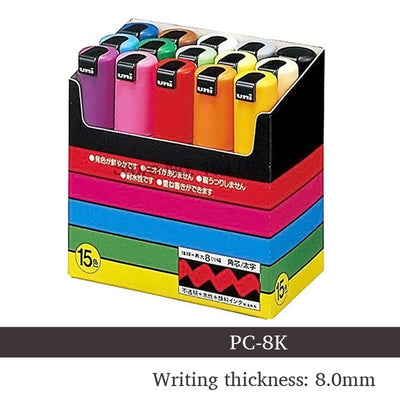 Japan Uni Posca Paint Marker Pen Set,PC-1M ,PC-3M ,PC-5M,PC-8K,PC